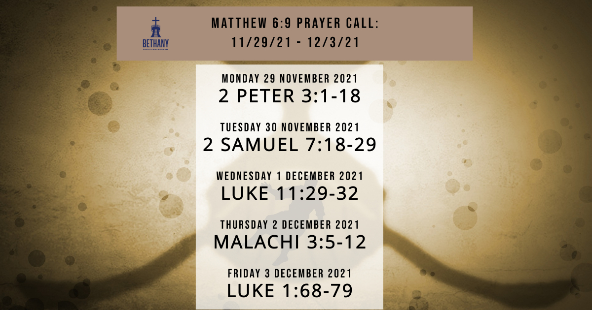 Prayer Call Readings 11/22/21 - 11/26/21